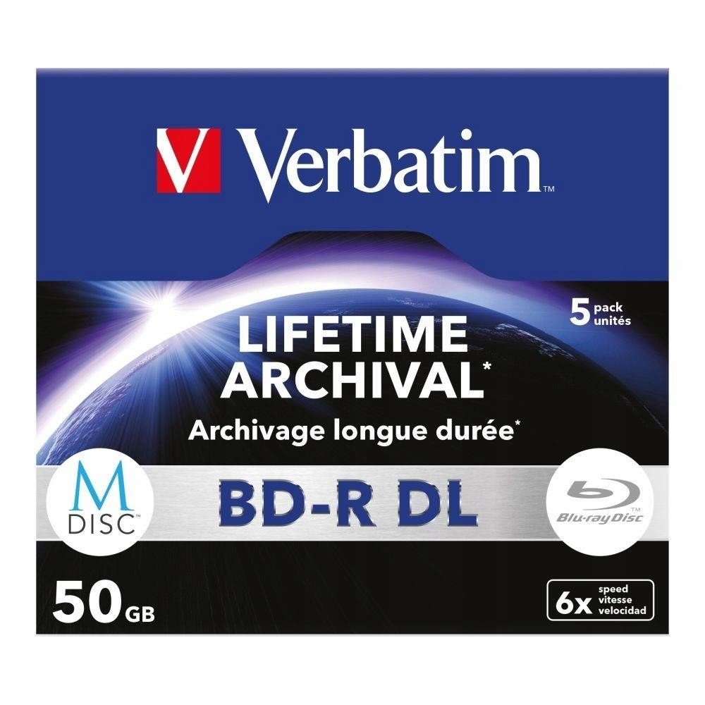 Bd-r DL Verbatim M-Disc 50 Gb 6x (Jewel Case 5)