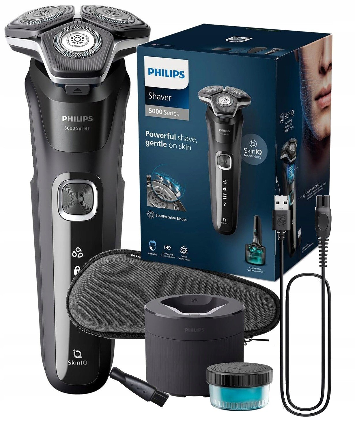 Pánský Holicí Strojek S Philips Series S5898/50 S Čisticí Náplní +etui