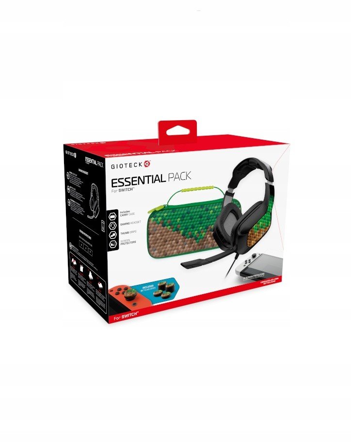 Set Essential Nintendo Switch Gioteck Cube (sluchátka pouzdro nástavce)