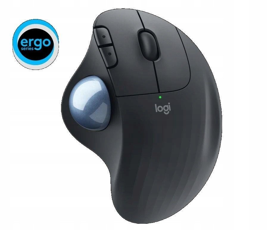 Logitech bezdrátová myš Ergo M575 ergonomická grafitová