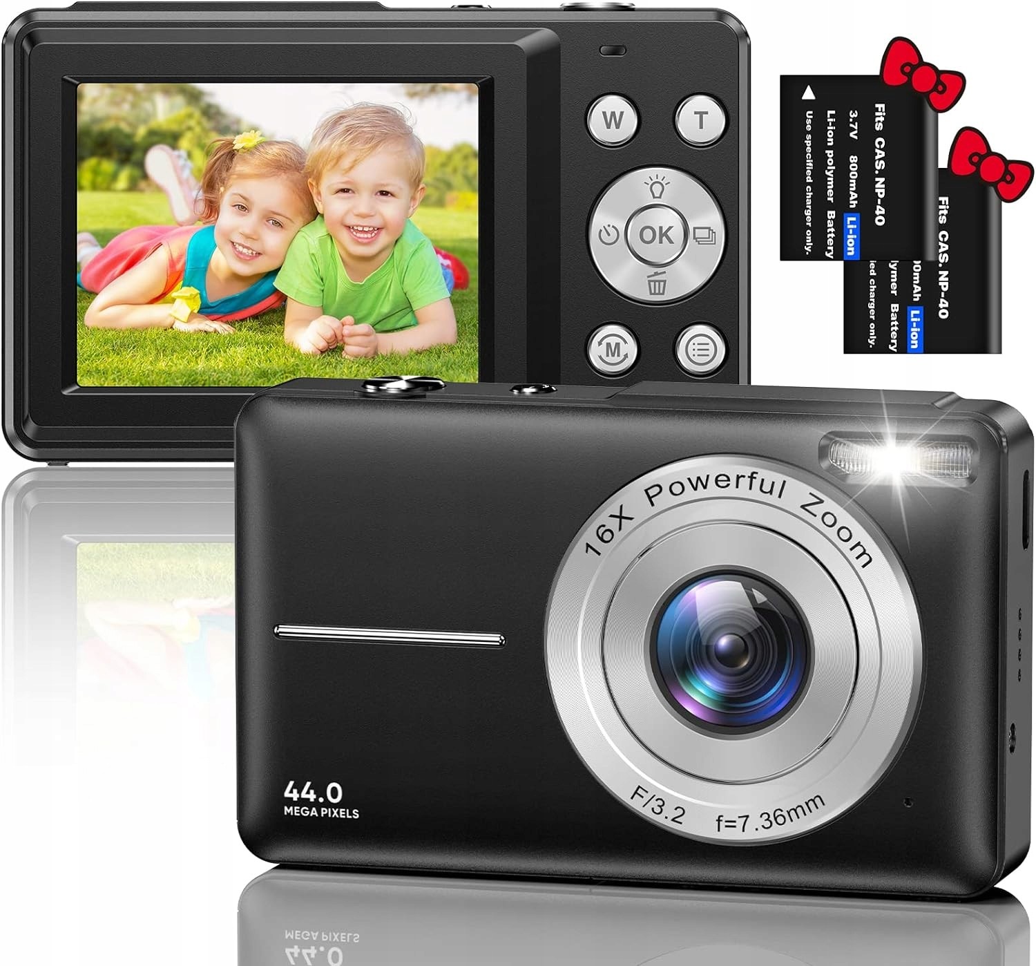 Mini Digitální Fotoaparáty, Digitální Fotoaparát S Možností Nabíjení 1080P 2BATERIE