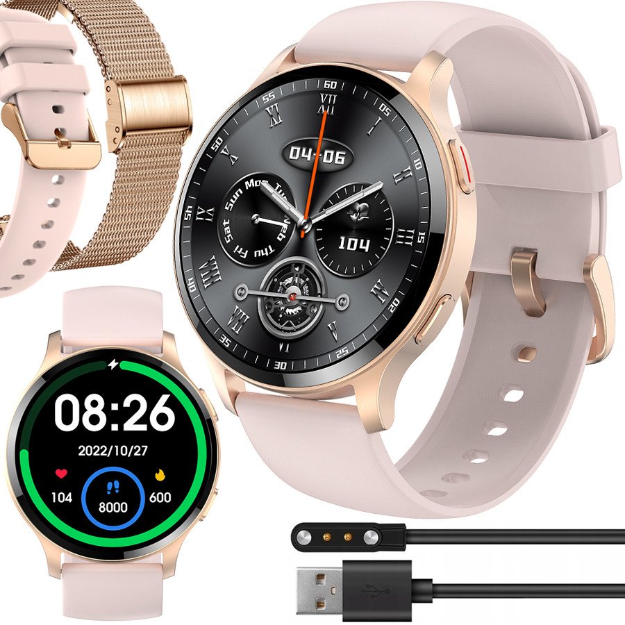 Dámské Chytré Hodinky Smart Watch Přijímání Hovorů Menu pl Náramek bonus