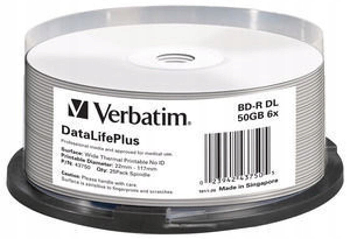 Verbatim DataLifePlus Bd-r 50 Gb 25 ks