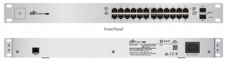 switch spravovatelný Ubiquiti UniFiSwitch 24x100/1000 2xSFP PoE+ 250W