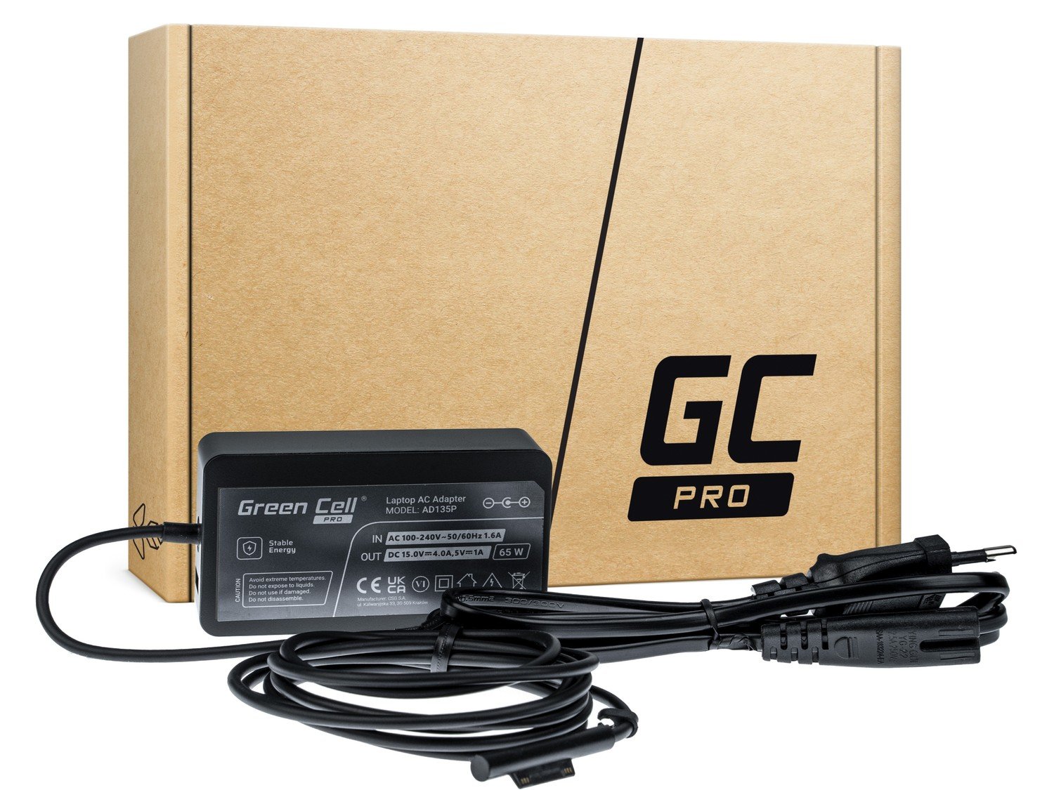 Napájecí adaptér Nabíječka Green Cell Pro 1706 65W 15V 4A pro Microsoft Surface