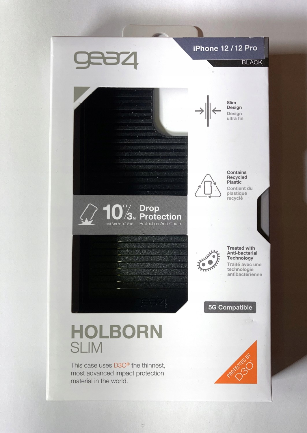 Pouzdro Gear4 pro iPhone 12/12 Pro Holborn Slim černé