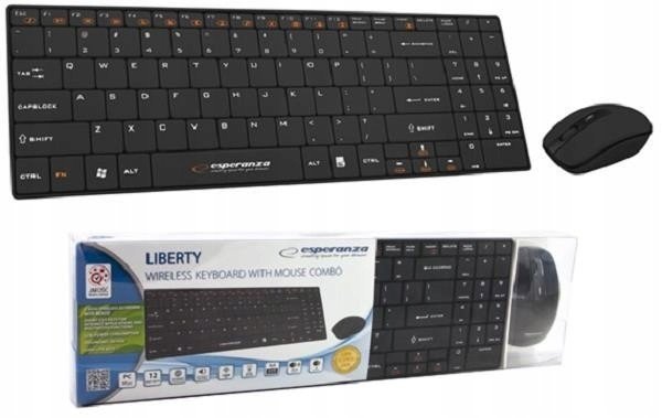 Set bezdrátové klávesnice myši Esperanza 2.4 EK122K černý