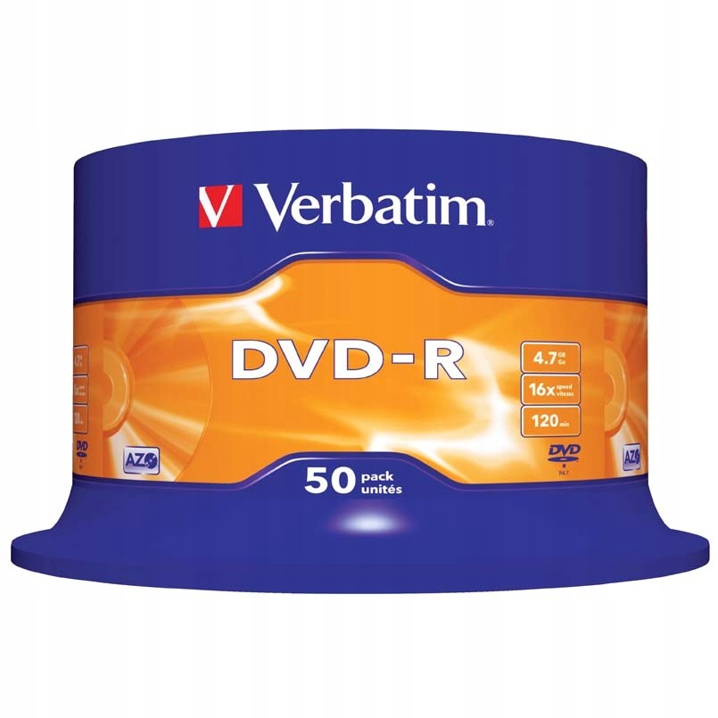 DVD Verbatim DVD R bez krabiček spindl 50 ks