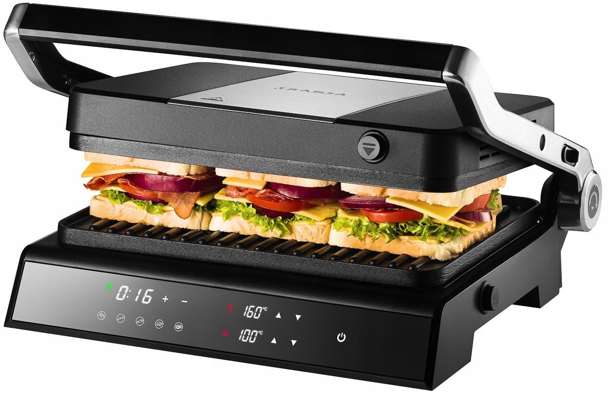 Elektrický Gril Regulace Teploty Rozkládací 5 Programů Transa 2200W