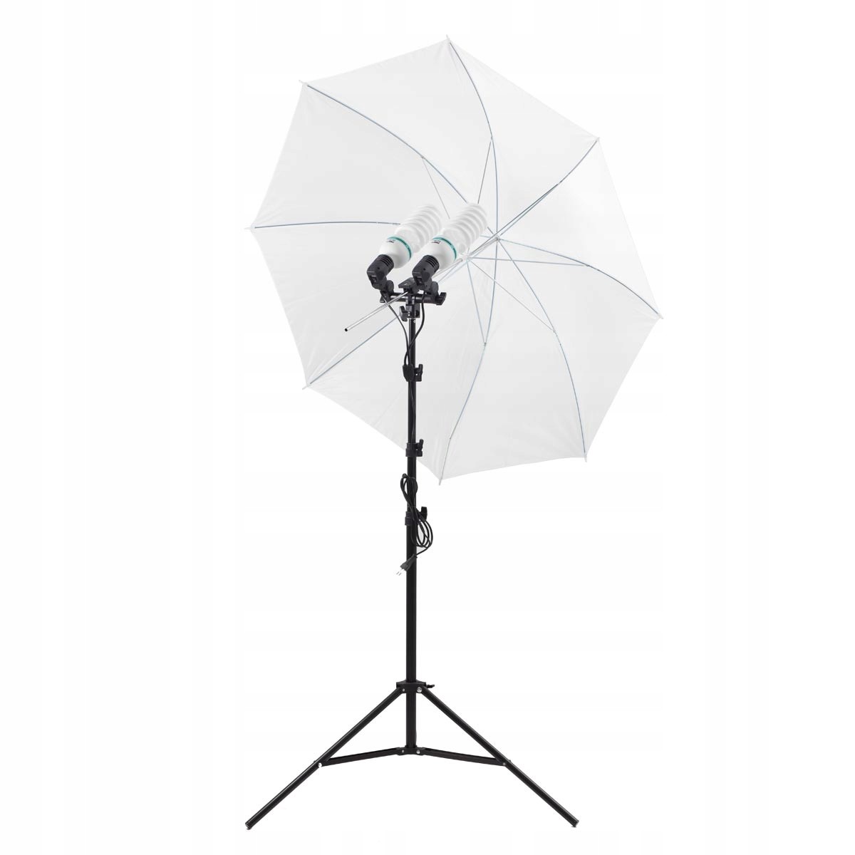 Lampa s rozptylovým deštníkem 2x 65W 110cm stativ