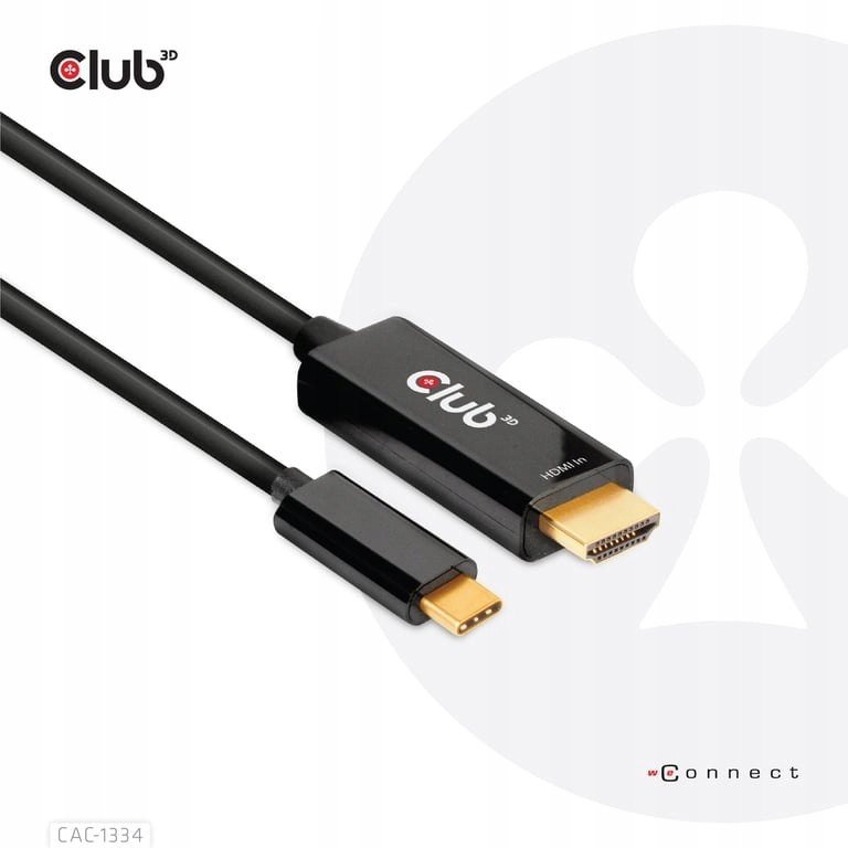 CLUB3D CAC-1334 kabelový adaptér 1,8 m Hdmi typu A (Standard) Usb Type-C