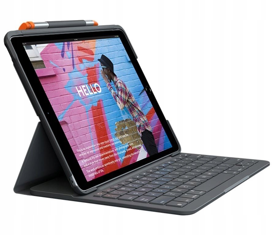 Logitech Slim Folio Grafitový Bluetooth Qwertz Německý