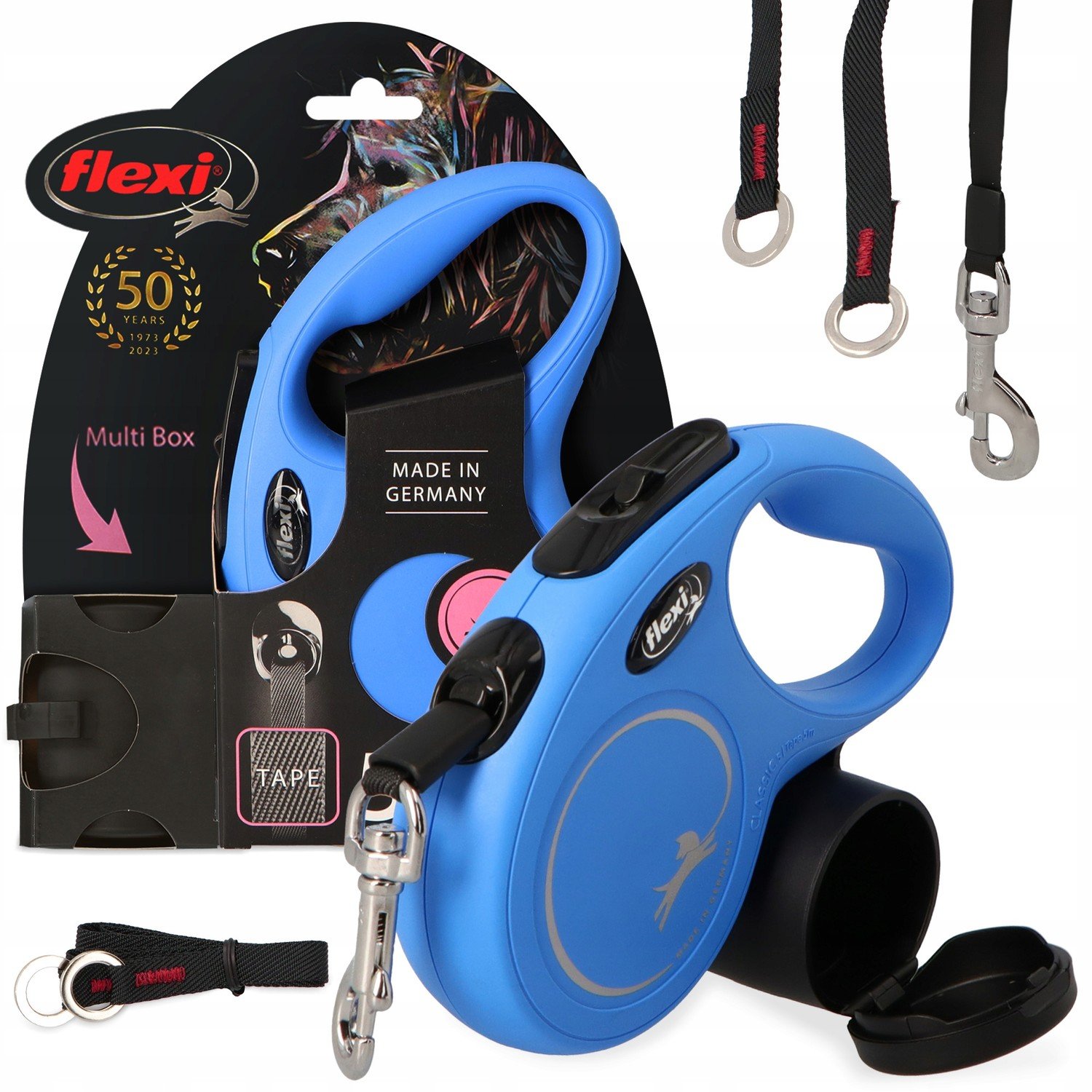 vodítko Automatické malého psa Páska 15kg 5m Kontejner Multi Box Pochoutky