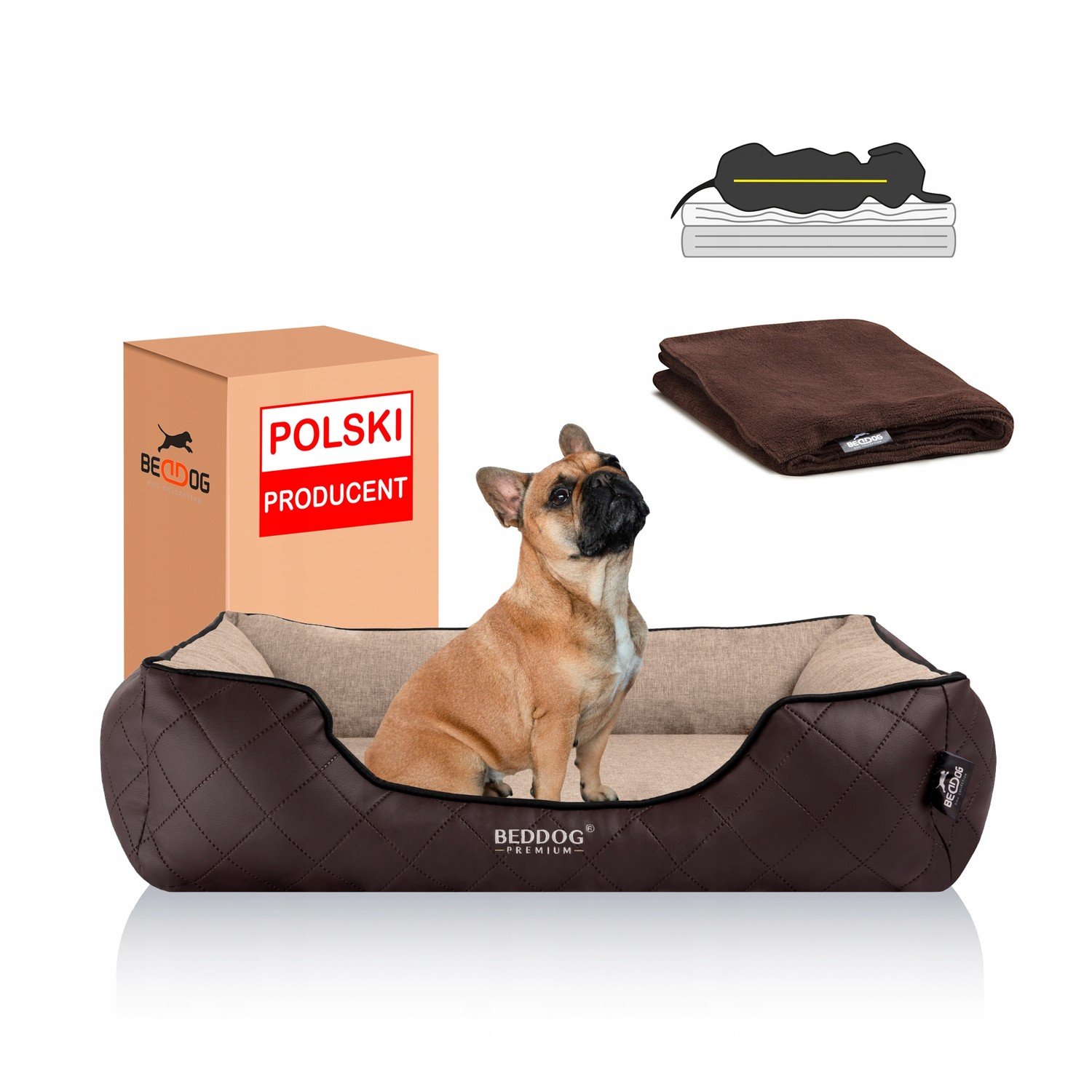 pelíšek Ortopedické Pro Psa Postel Beddog Wuffi L 80X65 Melange bonus