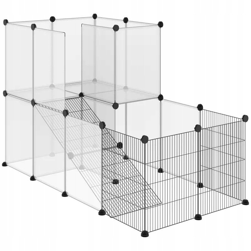 Patrová ohrádka pro malá zvířata Přenosná pelíšek 140cm x 70cm x 90cm