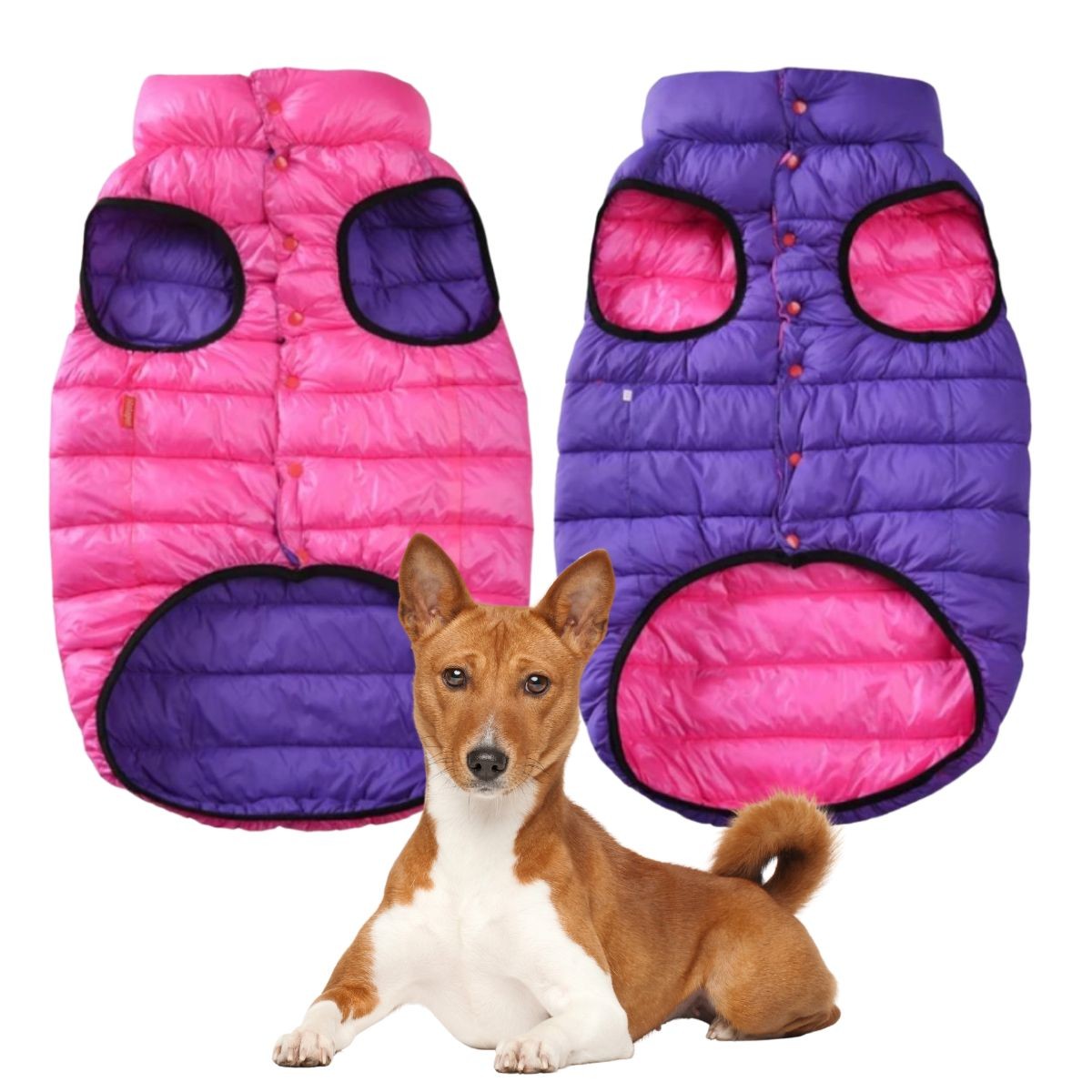 Oblečení pro psa na zimu teplé Kurtky oboustranné zateplené 4XL