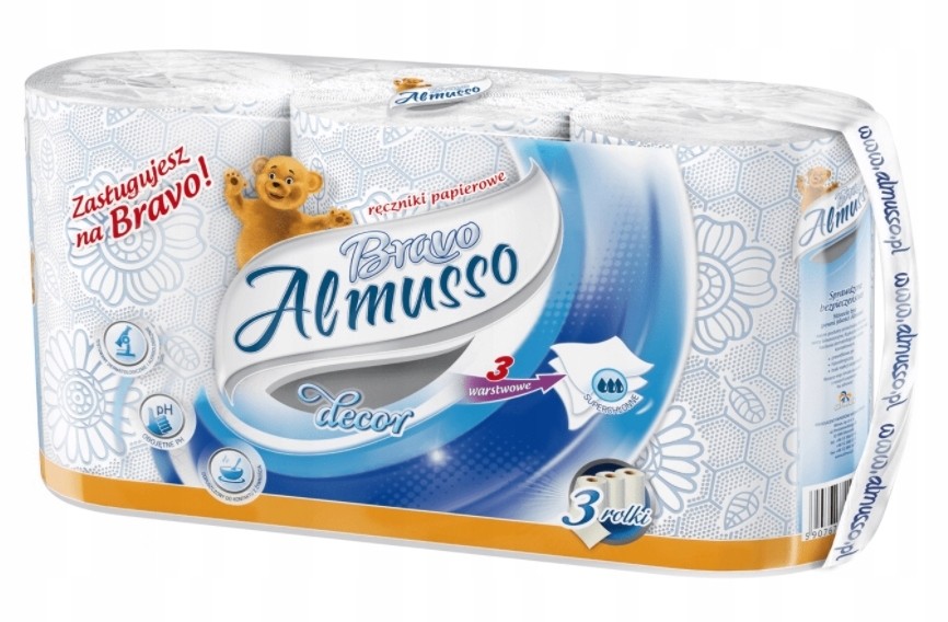 Almusso Bravo Papírové ručníky modré 3 role