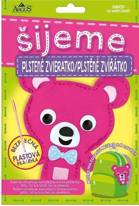 Argus Kreativní tvoření – šijeme plstěné zvířátko - Medvídek - 1911-0015