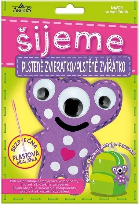 Argus Kreativní tvoření – šijeme plstěné zvířátko - Lenochod - 1911-0016