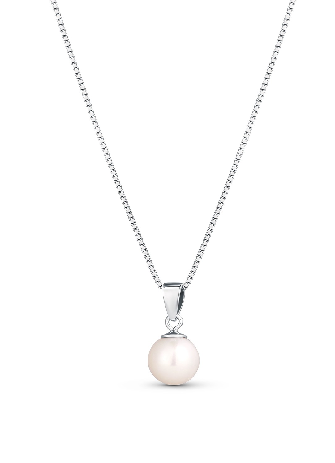 JwL Luxury Pearls Stříbrný náhrdelník s pravou perlou JL0834 (řetízek, přívěsek)