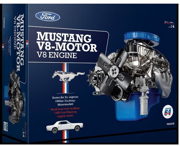Franzis maketová stavebnice závodního motoru Ford Mustang V8 v měřítku 1:4 + sleva 300,- na příslušenství