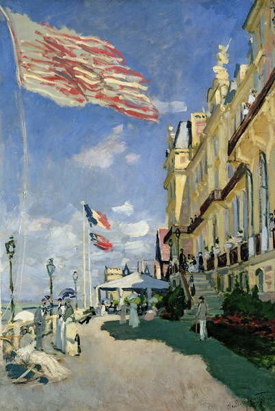 Claude Monet Claude Monet - Obrazová reprodukce The Hotel des Roches Noires at Trouville, 1870, (26.7 x 40 cm)