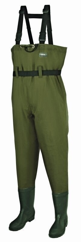 DAM Hydroforce Nylon Taslan Chest Wader Bootfoot Green 44-XL