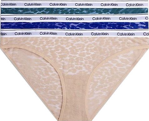 Calvin Klein 3 PACK - dámské kalhotky Bikini QD5069E-GP8 S