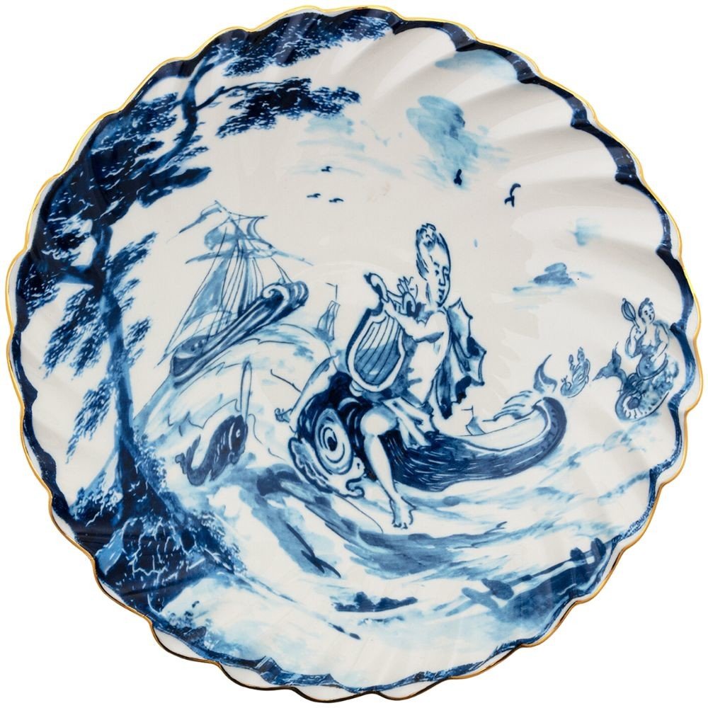 Hluboký talíř DIESEL CLASSICS ON ACID DELFINO 25 cm, modrá, porcelán, Seletti