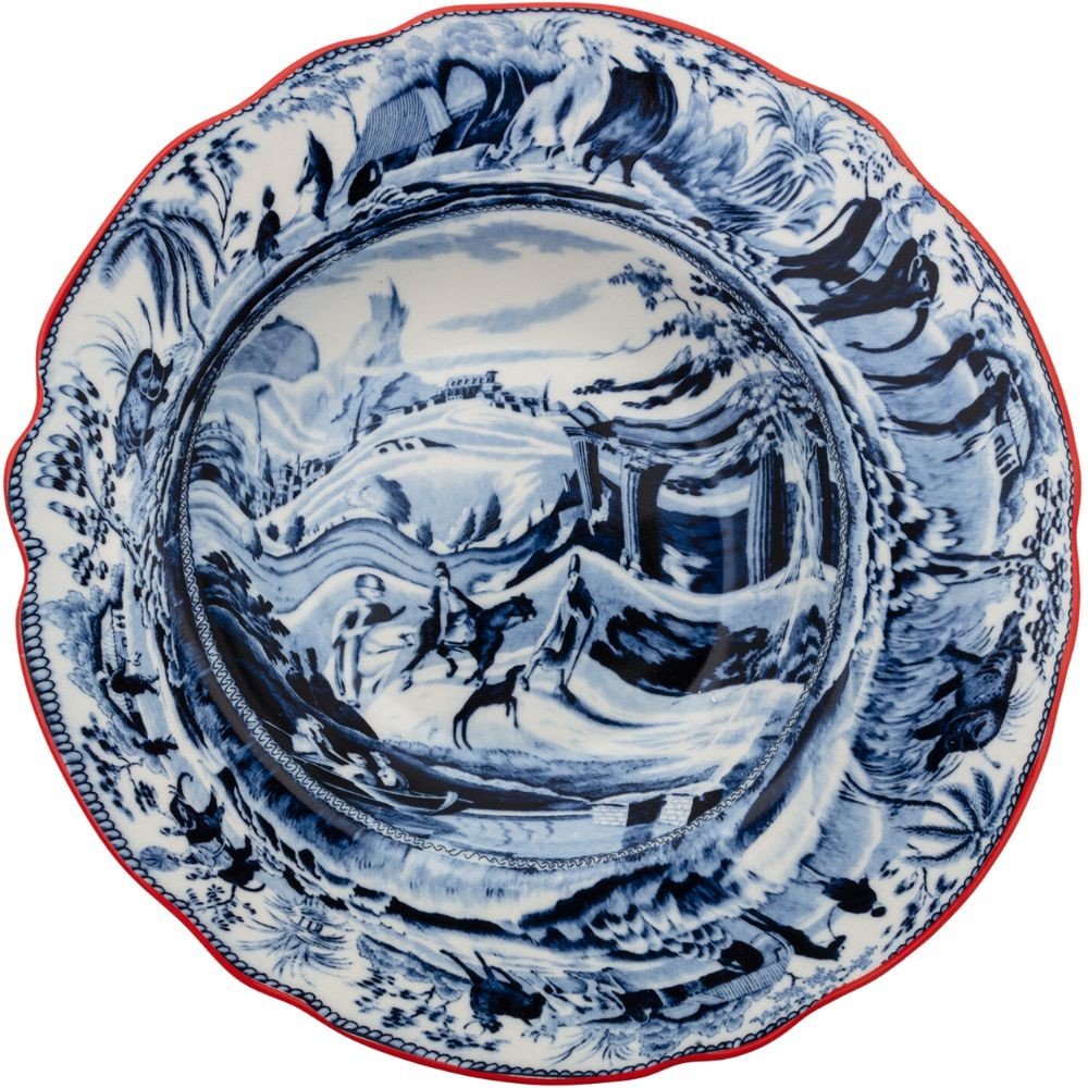 Hluboký talíř DIESEL CLASSICS ON ACID ARABIAN 25 cm, modrá, porcelán, Seletti