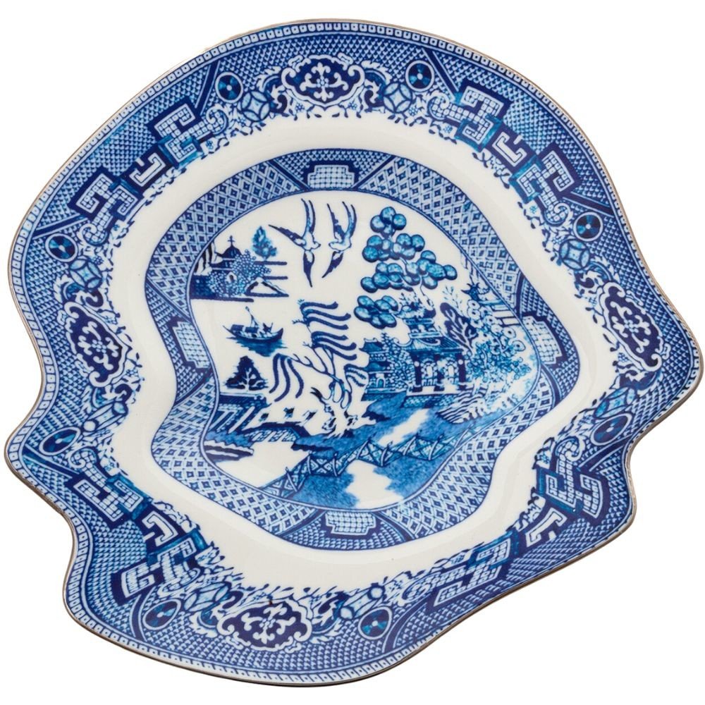 Dezertní talíř DIESEL CLASSICS ON ACID GLITCHY WILLOW 21 cm, modrá, porcelán, Seletti