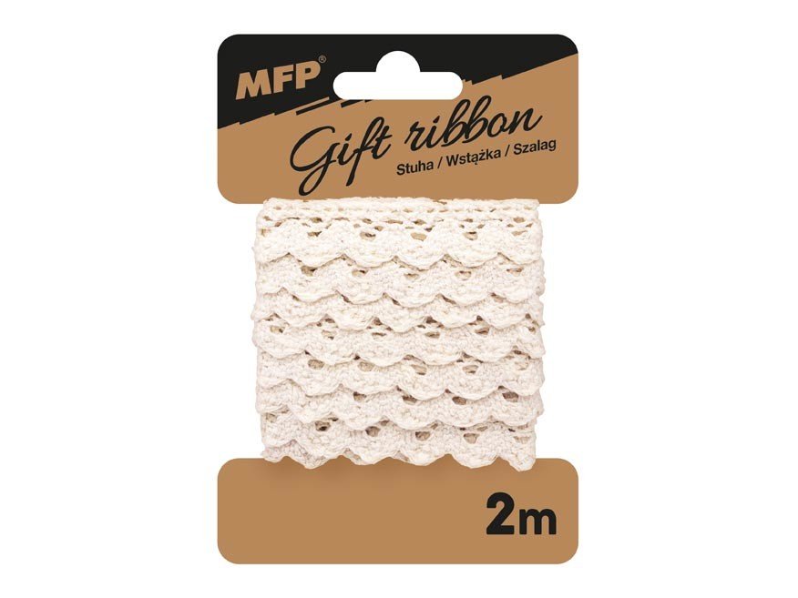 MFP 5660294 Stuha bavlněná vlnka 2m béžová