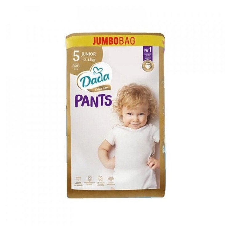 DADA Extra care pants 5 junior 12-18 kg 60 kusů JUMBOBAG, poškozený obal