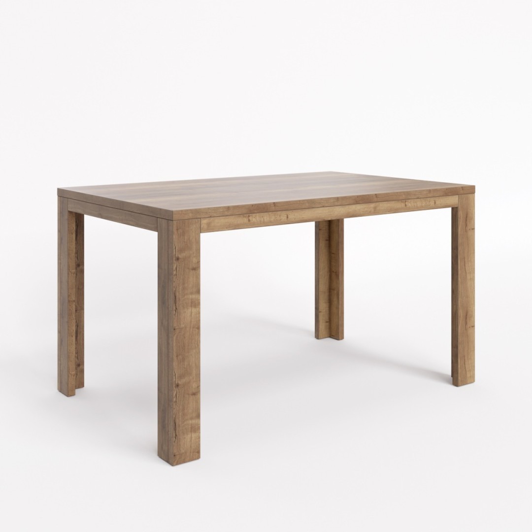 BMB RUBION 90 x 140 cm - kvalitní lamino stůl - rovné rohy s luby, imitace dřeva Dub Halifax Přírodní - SKLADEM