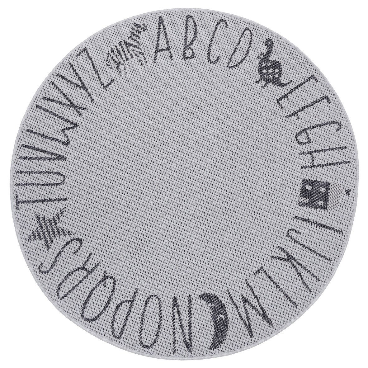 Dětský kusový koberec Flatweave 104887 Silver/Grey kruh - 160x160 (průměr) kruh cm Hanse Home Collection koberce