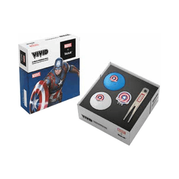 VOLVIK MARVEL CAPTAIN AMERICA Set golfových míčků, mix, veľkosť UNI