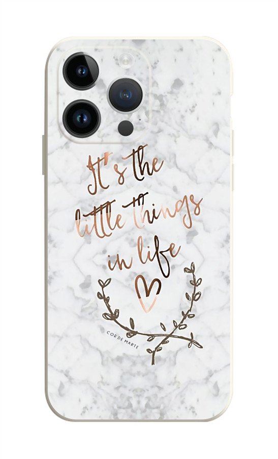 Kryt TopQ iPhone 15 Pro Mramor Little things 112476
