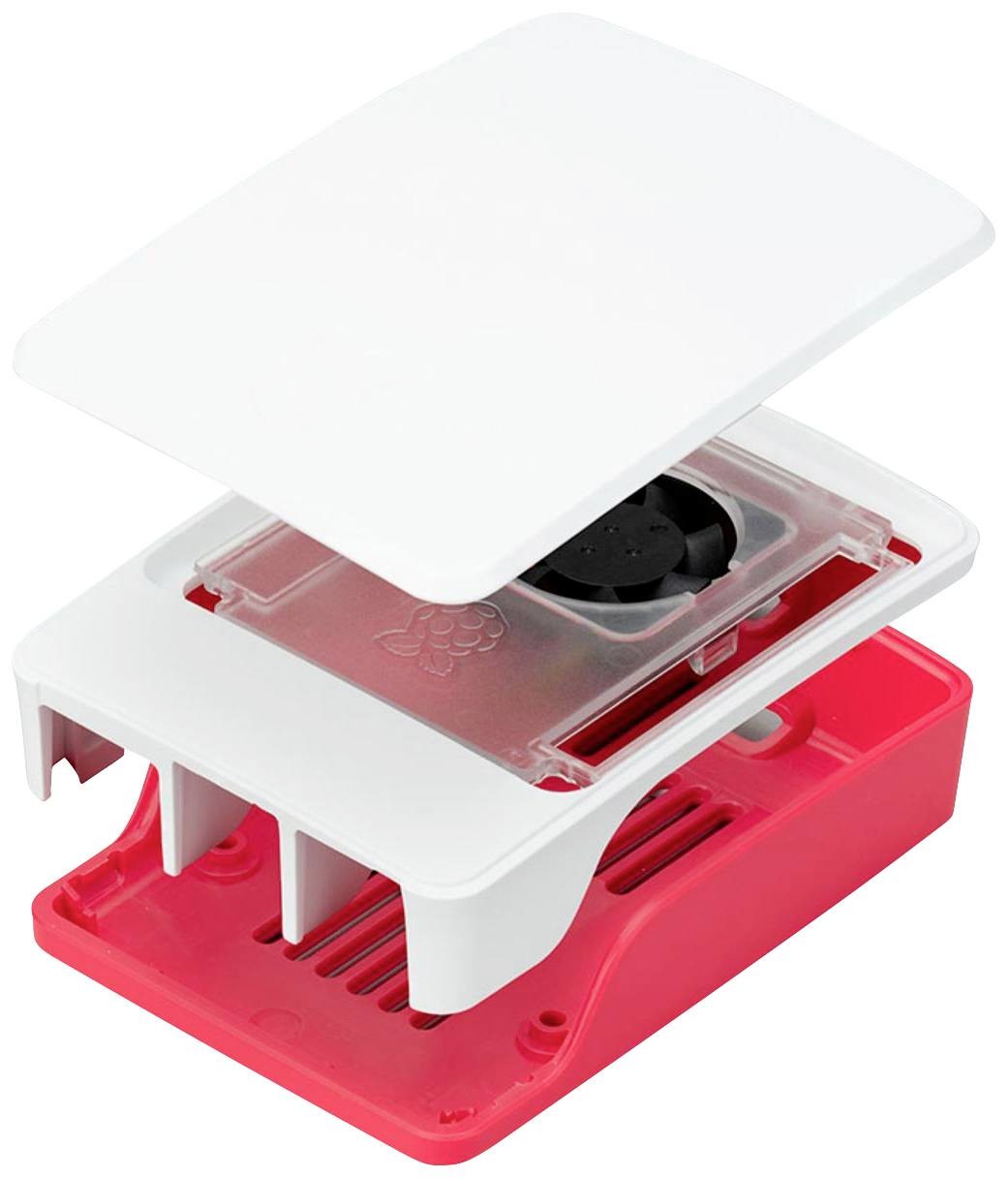 Raspberry Pi® SBC skříň Vhodné pro: Raspberry Pi® 5 B červená, bílá