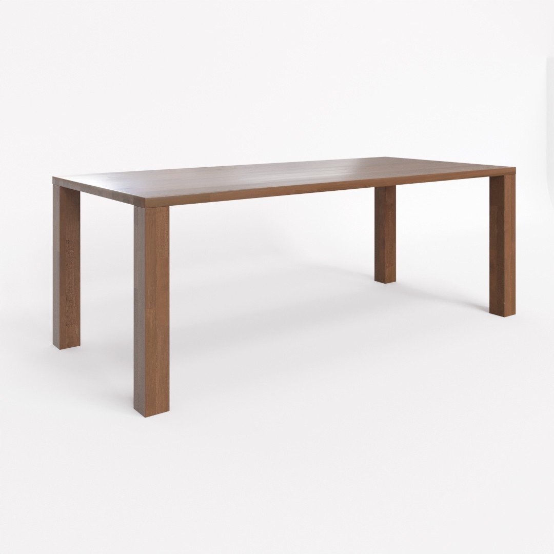 BMB RUBION bez lubu 90 x 140 cm - masivní dubový stůl rovné rohy - dub průběžný olej origin - SKLADEM
