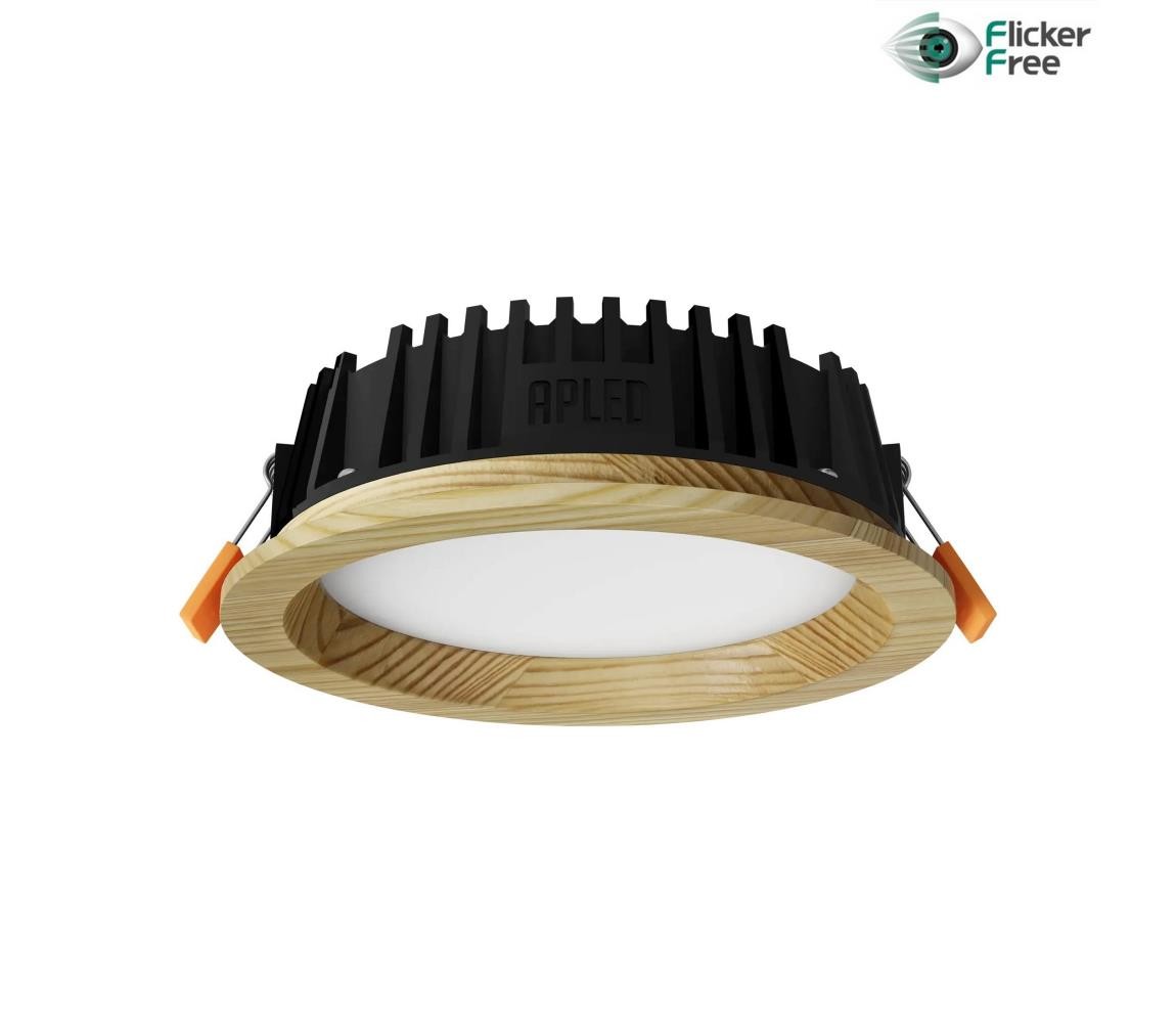 APLED APLED - LED Podhledové svítidlo RONDO LED/6W/230V 4000K pr. 15 cm borovice masiv