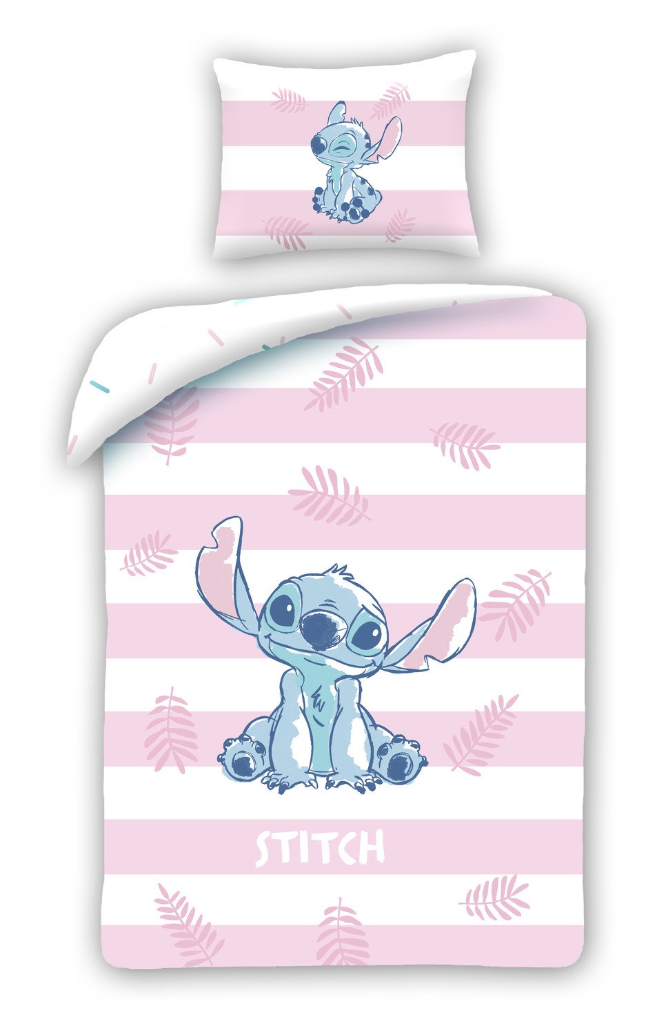 Halantex Bavlněné povlečení 140x200 + 70x90 cm - Lilo and Stitch růžové