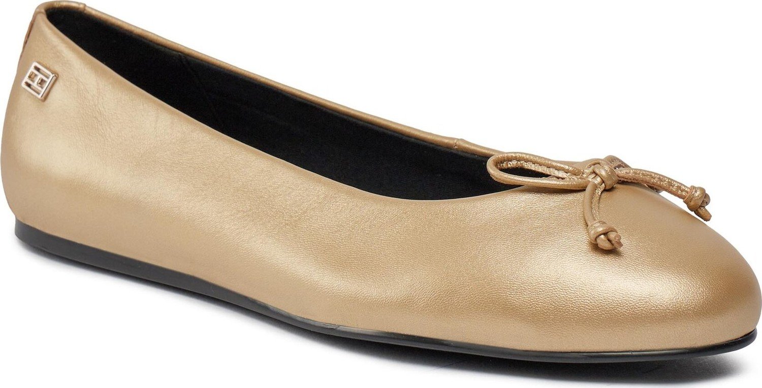 Baleríny Tommy Hilfiger Essential Golden Ballerina FW0FW07865 Gold 0HS