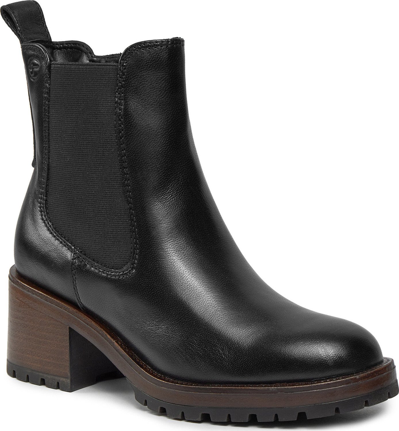 Kotníková obuv s elastickým prvkem Tamaris 1-25066-41 Black Leather 003