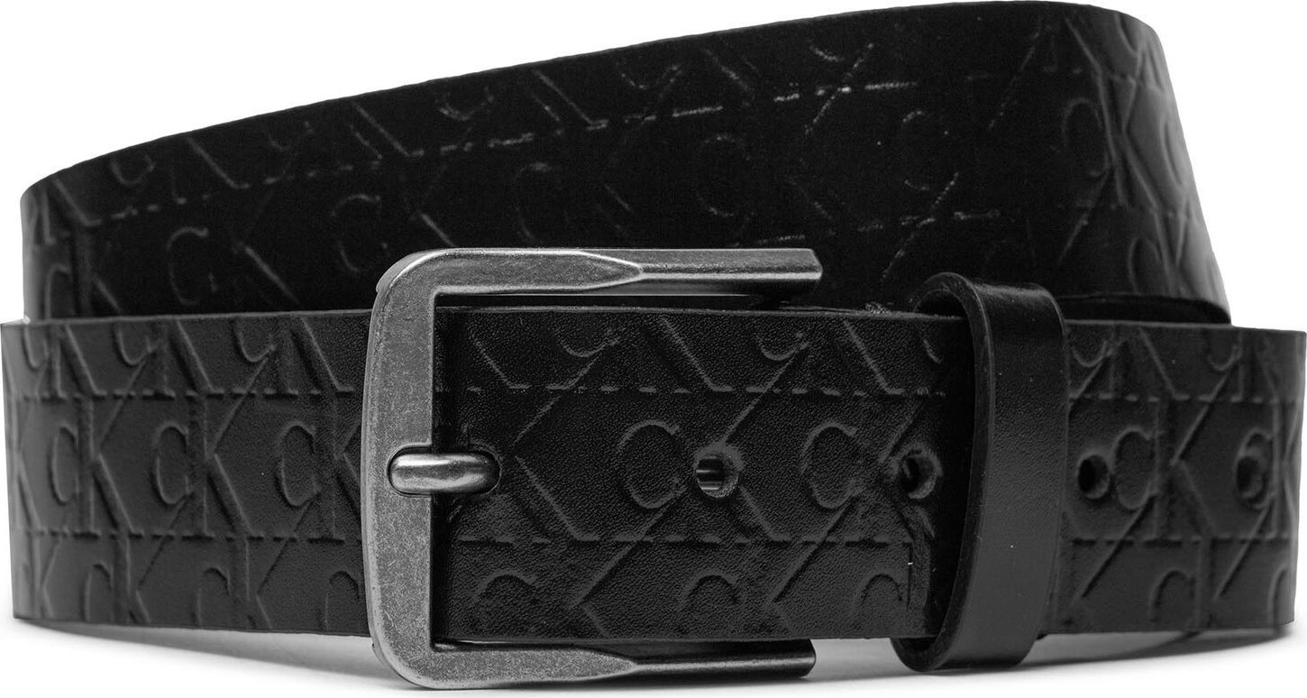 Pánský pásek Calvin Klein Classic Flat Lthr Belt 35Mm Aop K50K511518 Allover Print 0GK