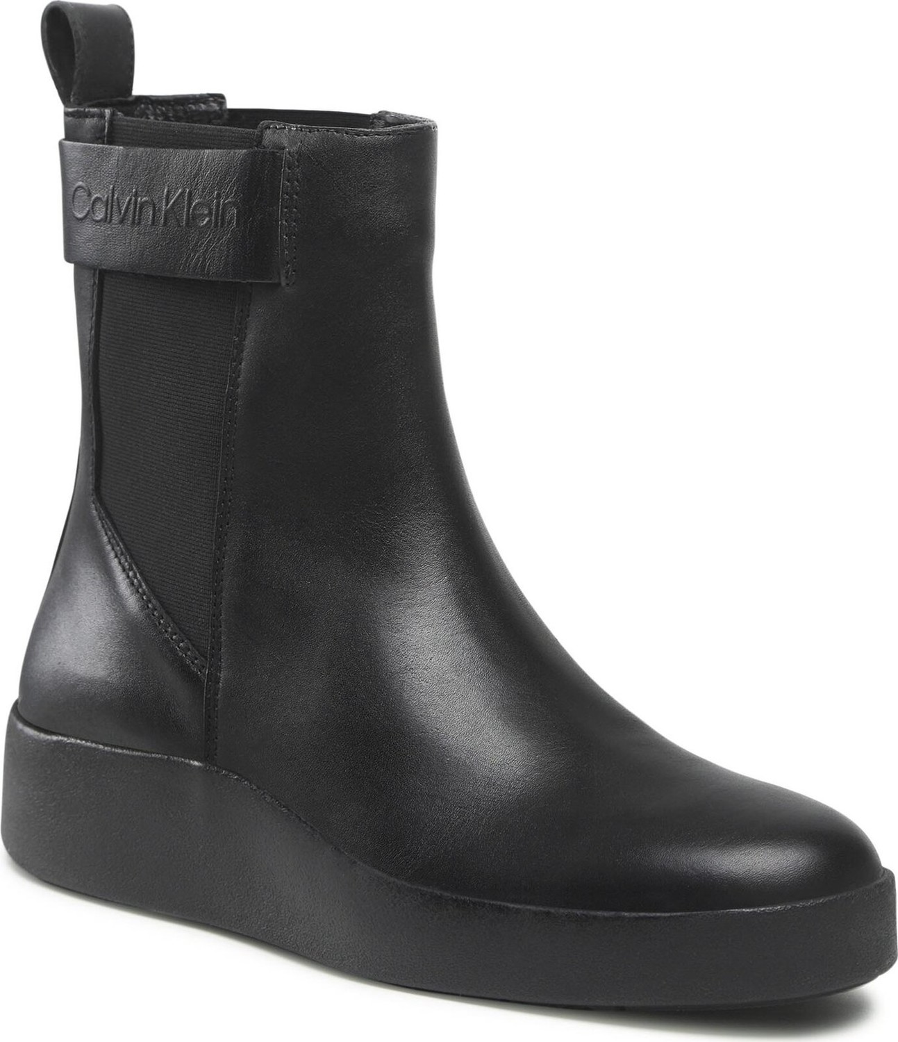 Kotníková obuv s elastickým prvkem Calvin Klein Crepe Chelsea Boot HW0HW01259 Ck Black BAX