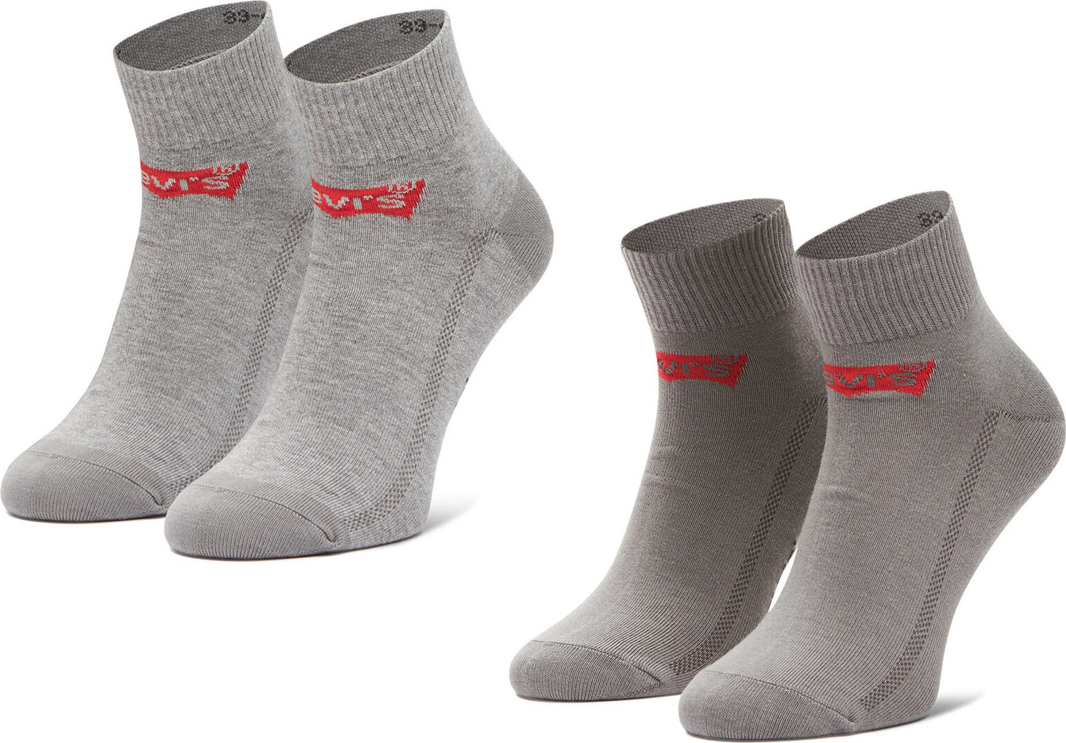 Sada 3 párů dámských nízkých ponožek Levi's® 37157-0179 Middle Grey Melange