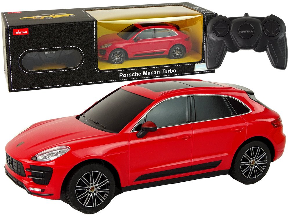 mamido Auto na dálkové ovládání RC Porsche Macan Turbo 1:24 červené
