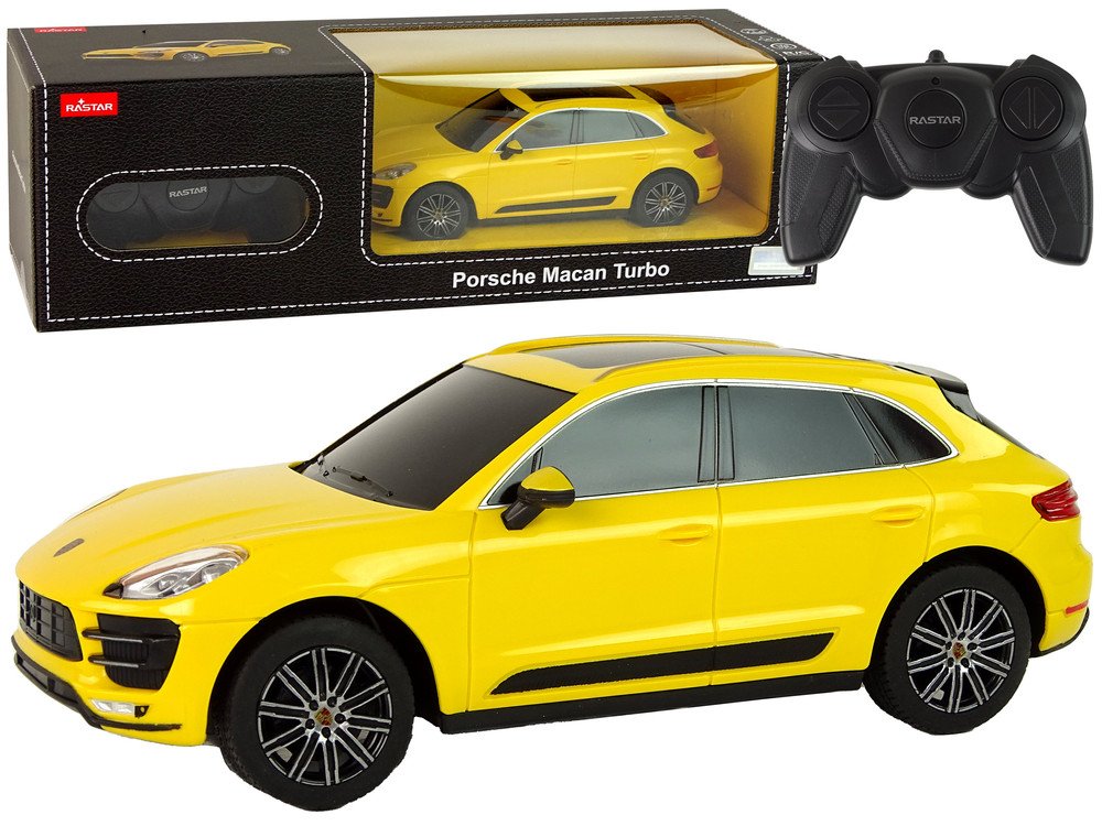 mamido Auto na dálkové ovládání RC Porsche Macan Turbo 1:24 žluté