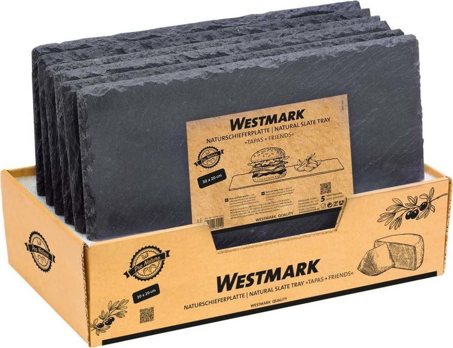 Břidlicové tácy v sadě 6 ks 20x30 cm Tapas&Friends – Westmark