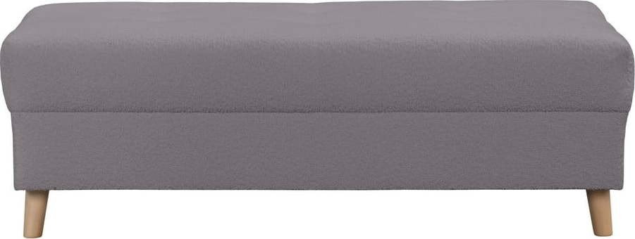 Tmavě šedý taburet z textilie bouclé Ariella – Ropez